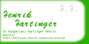 henrik hartinger business card